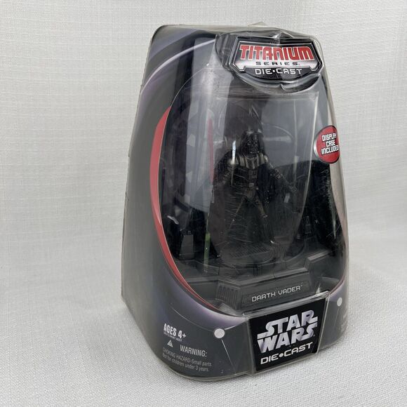 Hasbro 2005 Star Wars Titanium Series Darth Vader Display Case Poseable Helmet - Picture 3 of 7